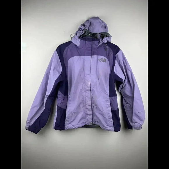 THE NORTH FACE Mountain HOODIE M Purple Nylon HYVENT Waterproof  Zip - Picture 1 of 8